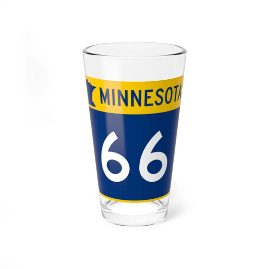 MN-66 (Minnesota) (Road Sign) Pint Glss 16oz 16oz - Go Mug Yourself