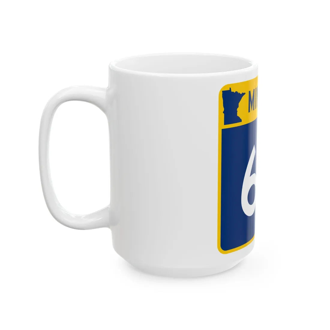 MN-66 (Minnesota) (Road Sign) White Coffee Mug - Go Mug Yourself