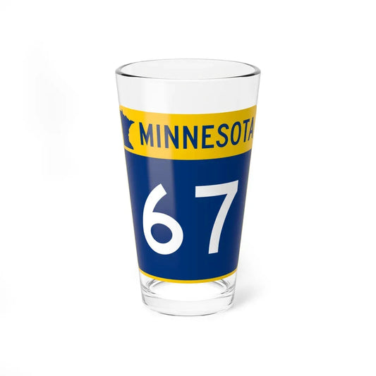 MN-67 (Minnesota) (Road Sign) Pint Glass 16oz 16oz - Go Mug Yourself