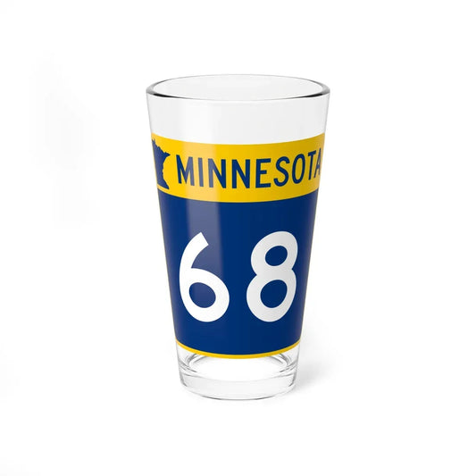 MN-68 (Minnesota) (Road Sign) Pint Glass 16oz 16oz - Go Mug Yourself