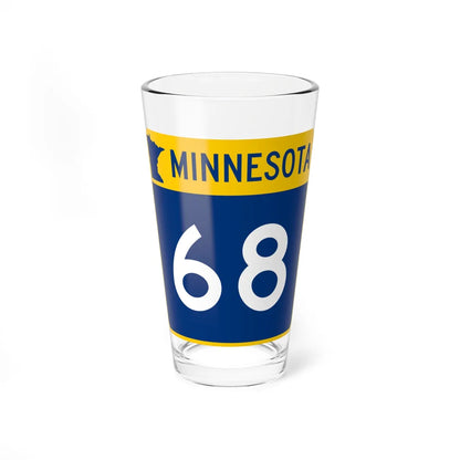 MN-68 (Minnesota) (Road Sign) Pint Glss 16oz 16oz - Go Mug Yourself