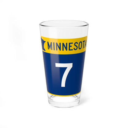 MN-7 (Minnesota) (Road Sign) Pint Glass 16oz - Go Mug Yourself