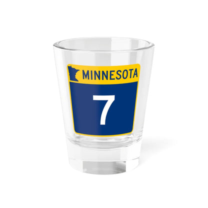 MN-7 (Minnesota) (Road Sign) Shot Glass 1.5oz 1.5oz - Go Mug Yourself