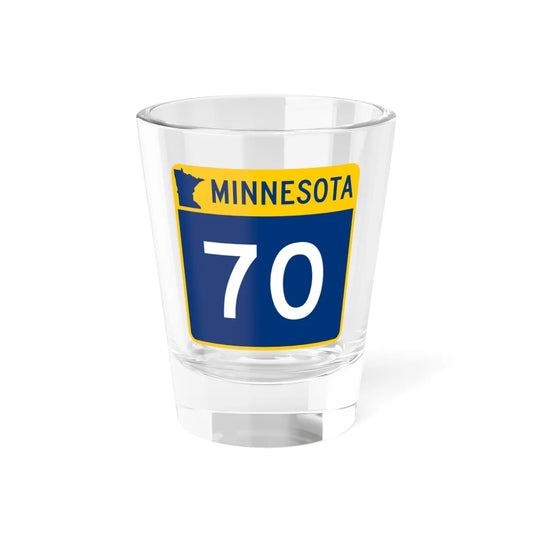 MN-70 (Minnesota) (Road Sign) Shot Glass 1.5oz 1.5oz - Go Mug Yourself