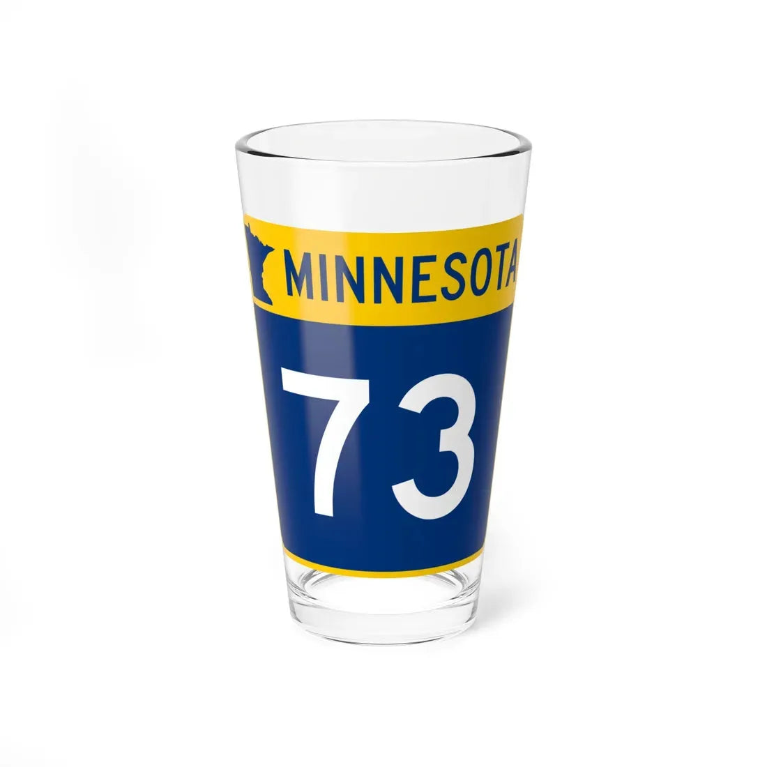 MN-73 (Minnesota) (Road Sign) Pint Glass 16oz 16oz - Go Mug Yourself