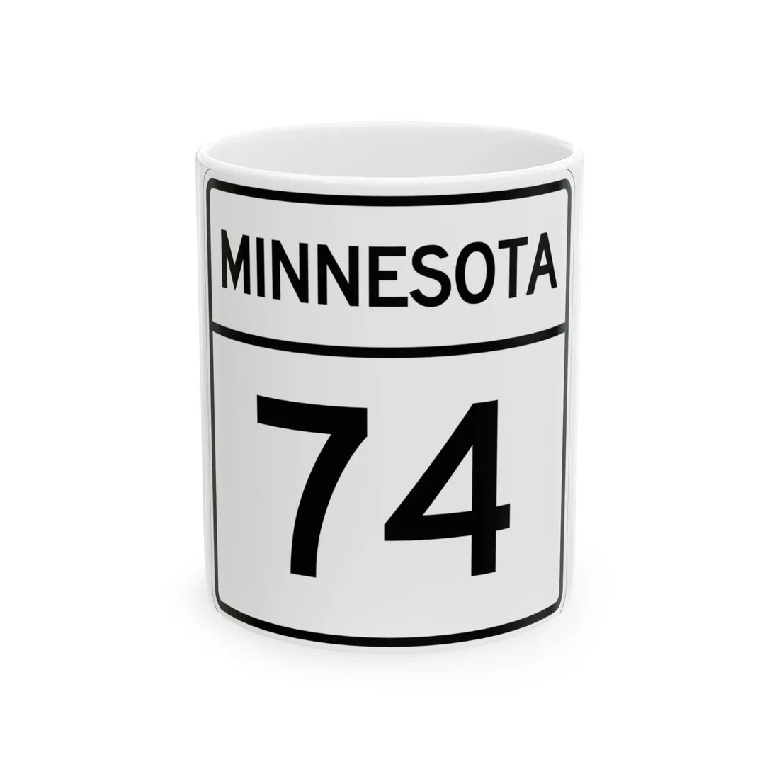 MN-74 1948 (Minnesota) (Road Sign) White Coffee Mug 11oz - Go Mug Yourself