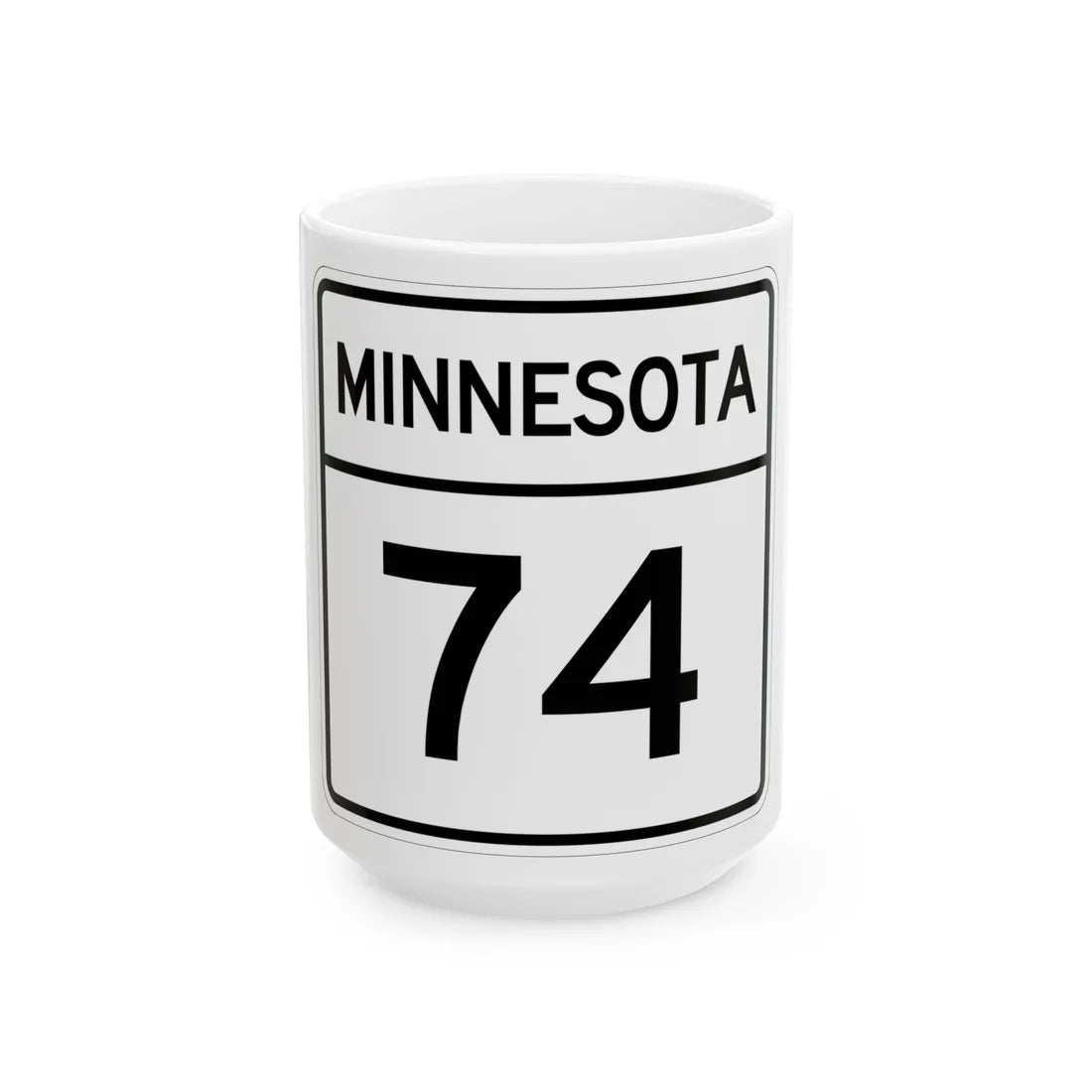 MN-74 1948 (Minnesota) (Road Sign) White Coffee Mug 15oz - Go Mug Yourself