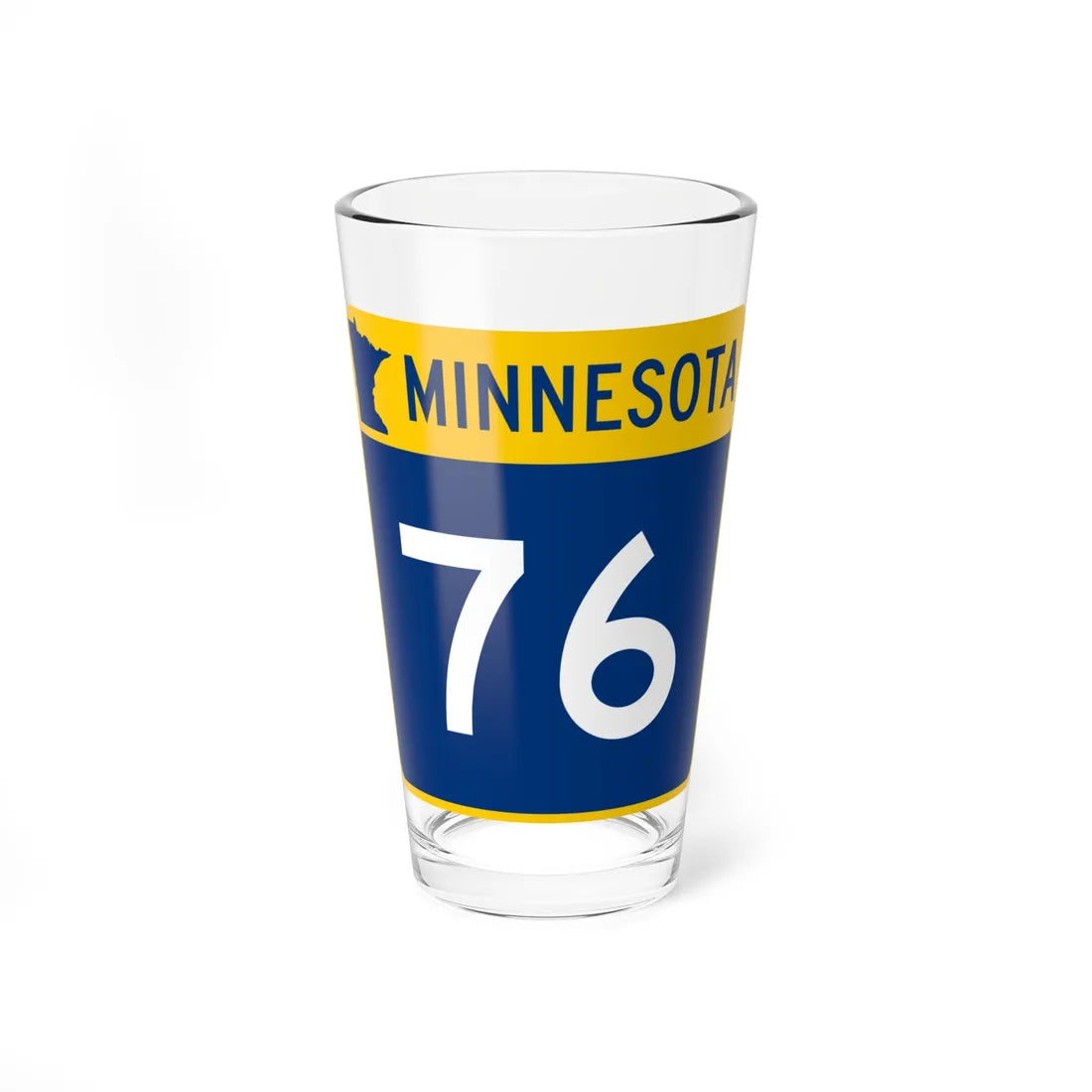 MN-76 (Minnesota) (Road Sign) Pint Glss 16oz 16oz - Go Mug Yourself