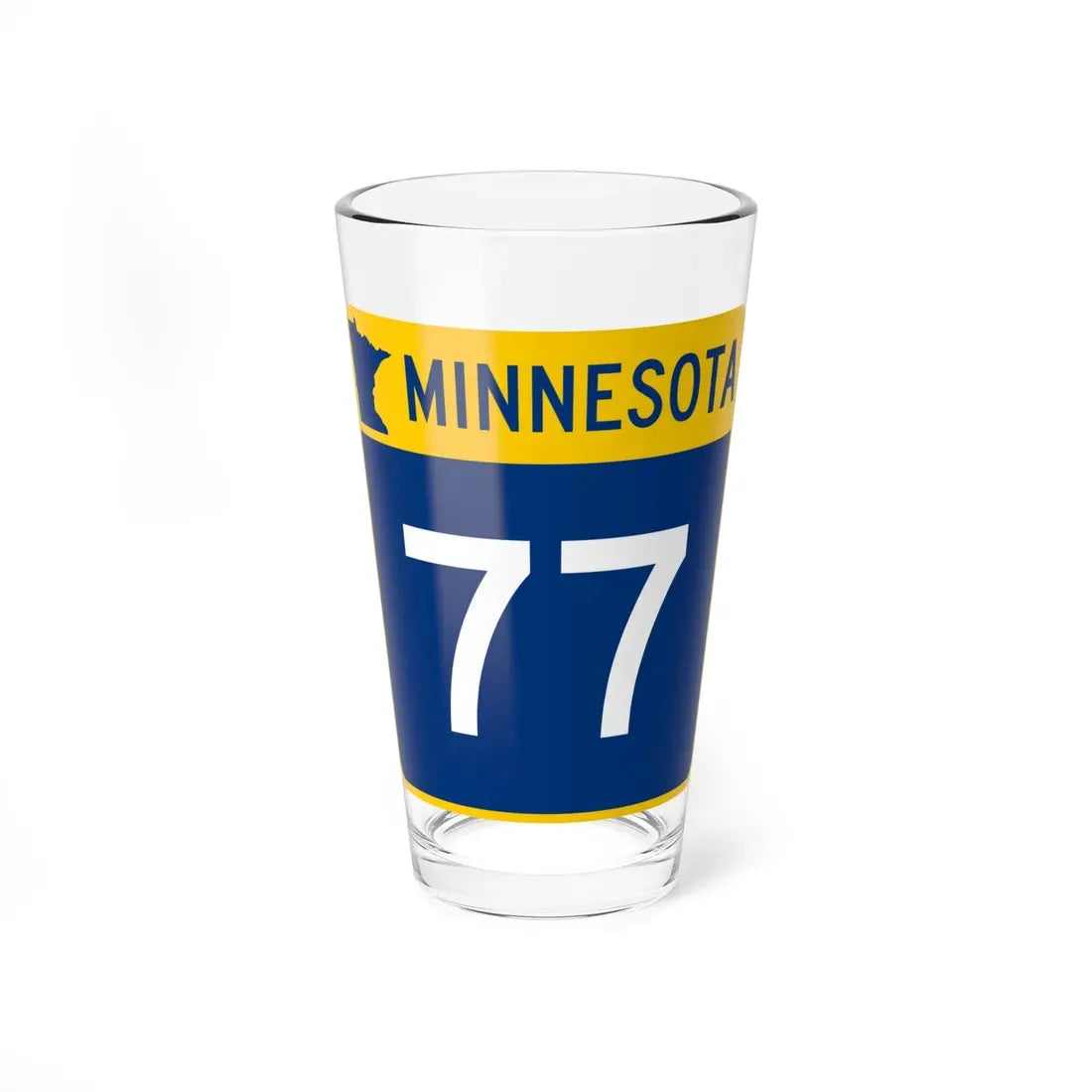 MN-77 (Minnesota) (Road Sign) Pint Glass 16oz - Go Mug Yourself