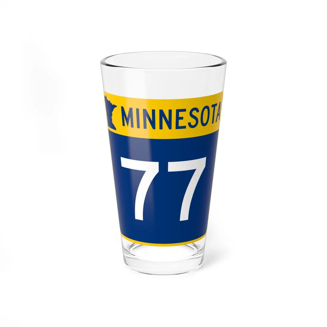 MN-77 (Minnesota) (Road Sign) Pint Glss 16oz - Go Mug Yourself