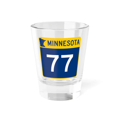MN-77 (Minnesota) (Road Sign) Shot Glass 1.5oz 1.5oz - Go Mug Yourself
