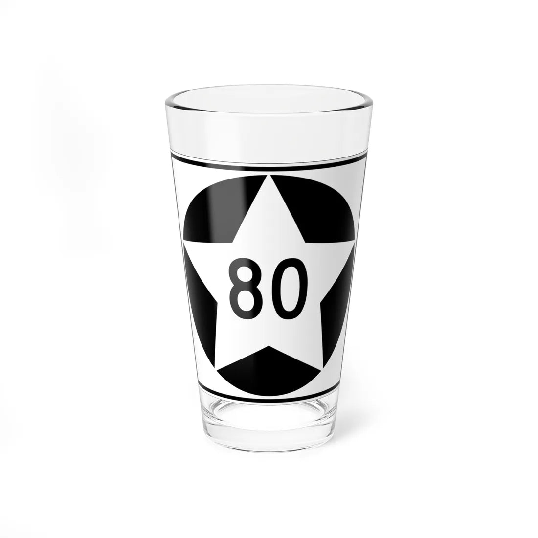MN-80 1934 (Minnesota) (Road Sign) Pint Glass 16oz 16oz - Go Mug Yourself