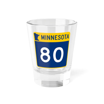 MN-80 (Minnesota) (Road Sign) Shot Glass 1.5oz 1.5oz - Go Mug Yourself