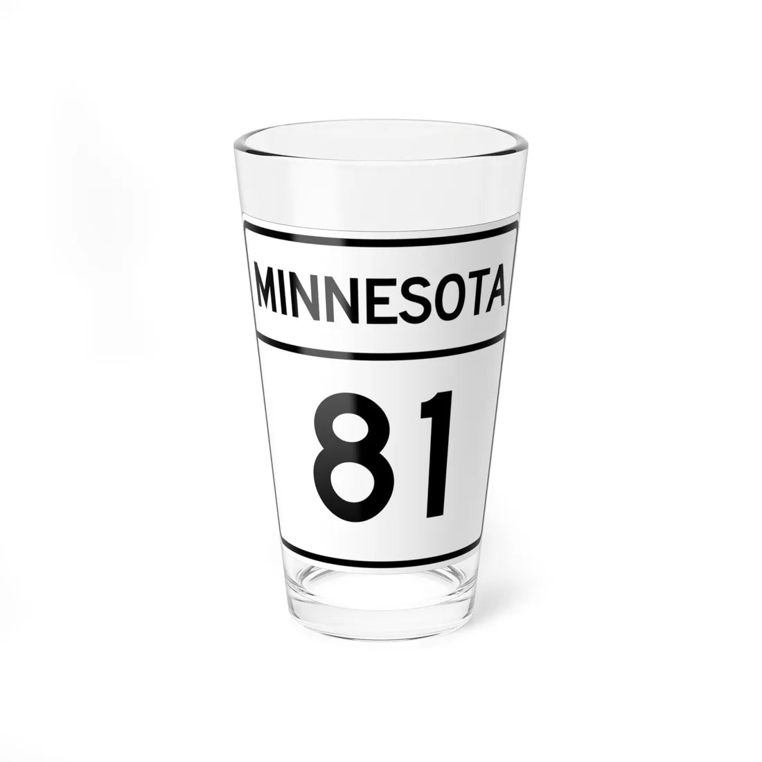 MN-81 1948 (Minnesota) (Road Sign) Pint Glass 16oz 16oz - Go Mug Yourself