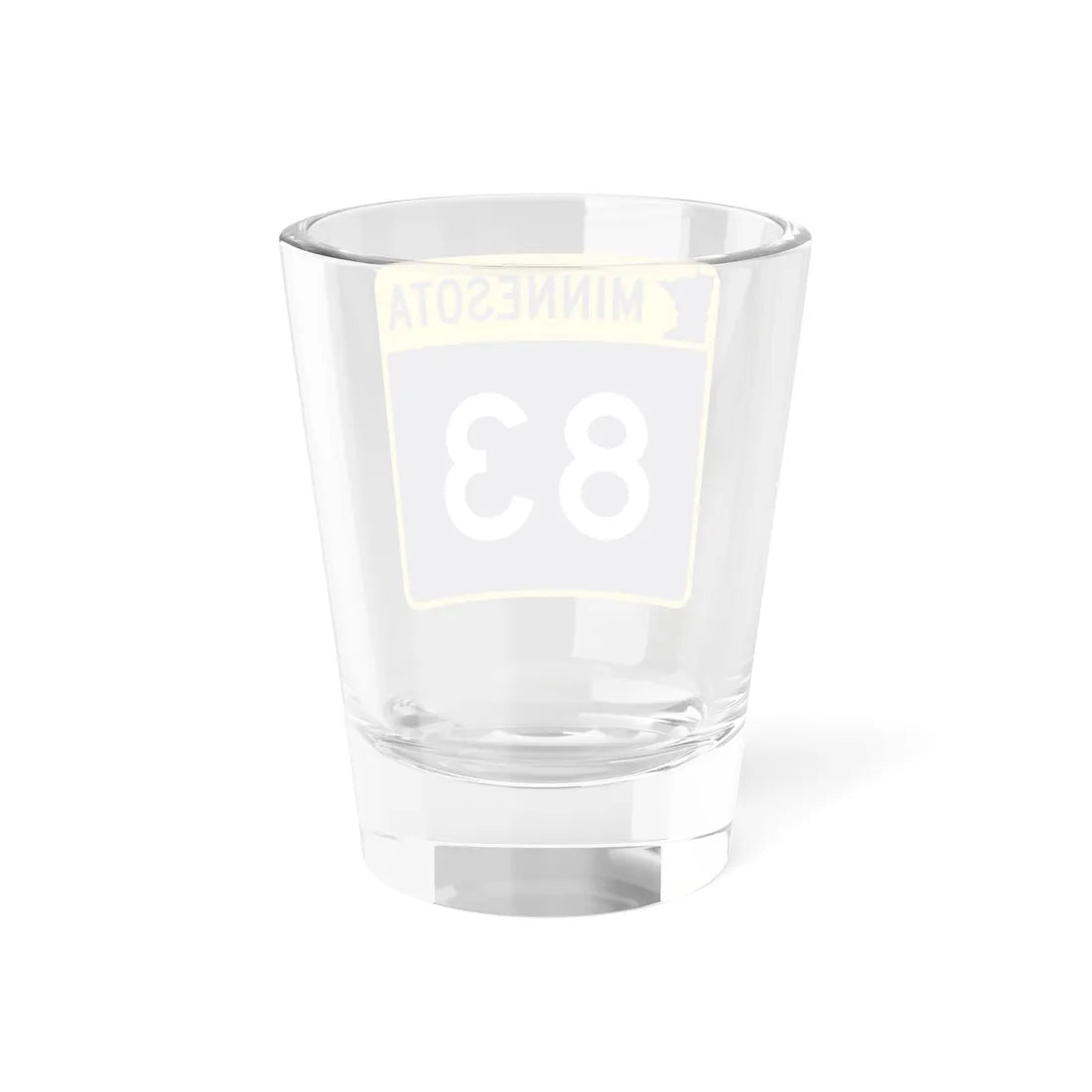 MN-83 (Minnesota) (Road Sign) Shot Glass 1.5oz - Go Mug Yourself