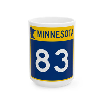 MN-83 (Minnesota) (Road Sign) White Coffee Mug 15oz - Go Mug Yourself