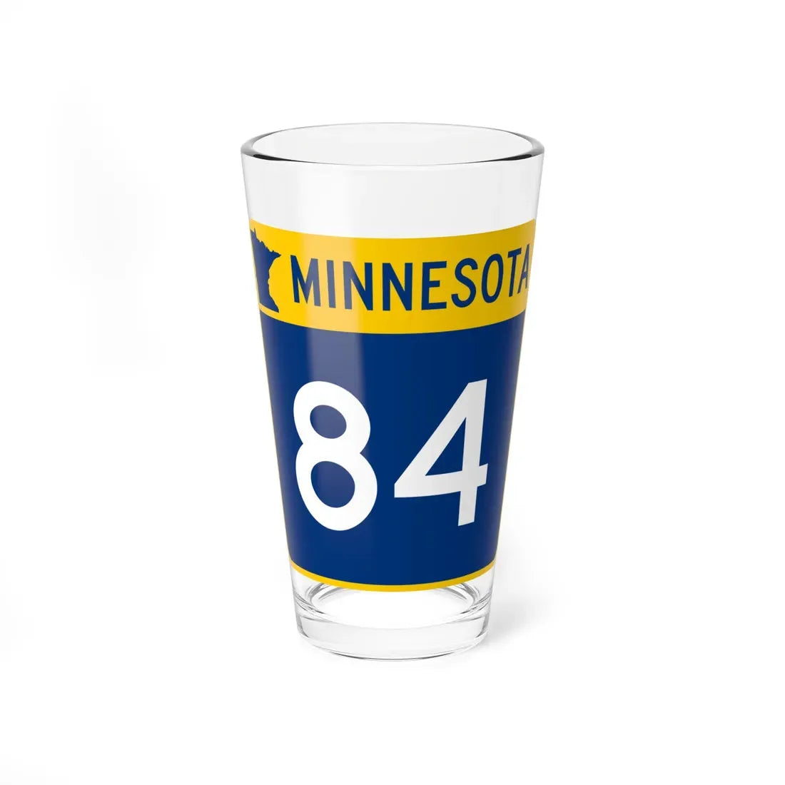 MN-84 (Minnesota) (Road Sign) Pint Glass 16oz - Go Mug Yourself