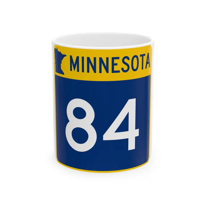 MN-84 (Minnesota) (Road Sign) White Coffee Mug 11oz - Go Mug Yourself