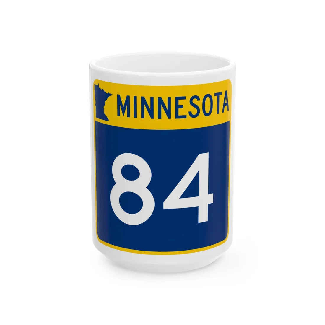 MN-84 (Minnesota) (Road Sign) White Coffee Mug 15oz - Go Mug Yourself