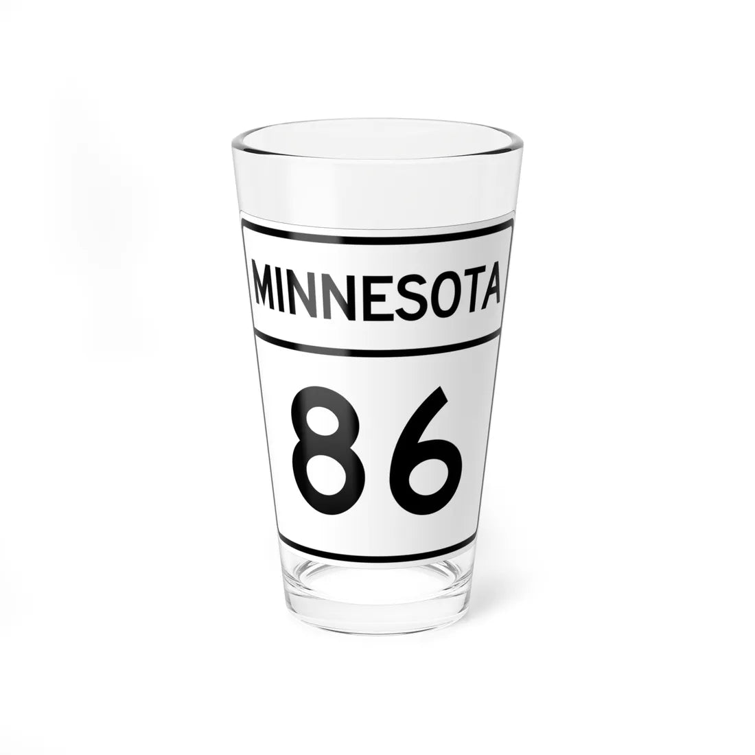 MN-86 1948 (Minnesota) (Road Sign) Pint Glass 16oz 16oz - Go Mug Yourself
