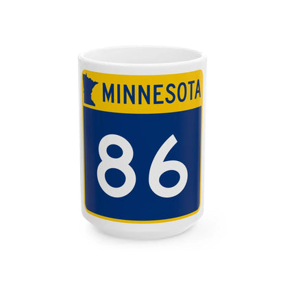 MN-86 (Minnesota) (Road Sign) White Coffee Mug 15oz - Go Mug Yourself