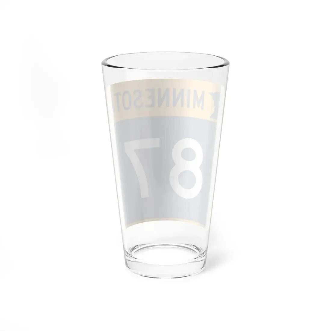 MN-87 (Minnesota) (Road Sign) Pint Glass 16oz - Go Mug Yourself