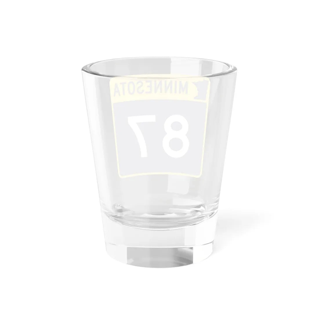 MN-87 (Minnesota) (Road Sign) Shot Glass 1.5oz - Go Mug Yourself