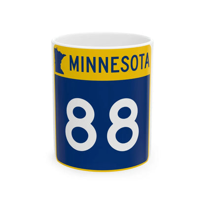 MN-88 (Minnesota) (Road Sign) White Coffee Mug 11oz - Go Mug Yourself