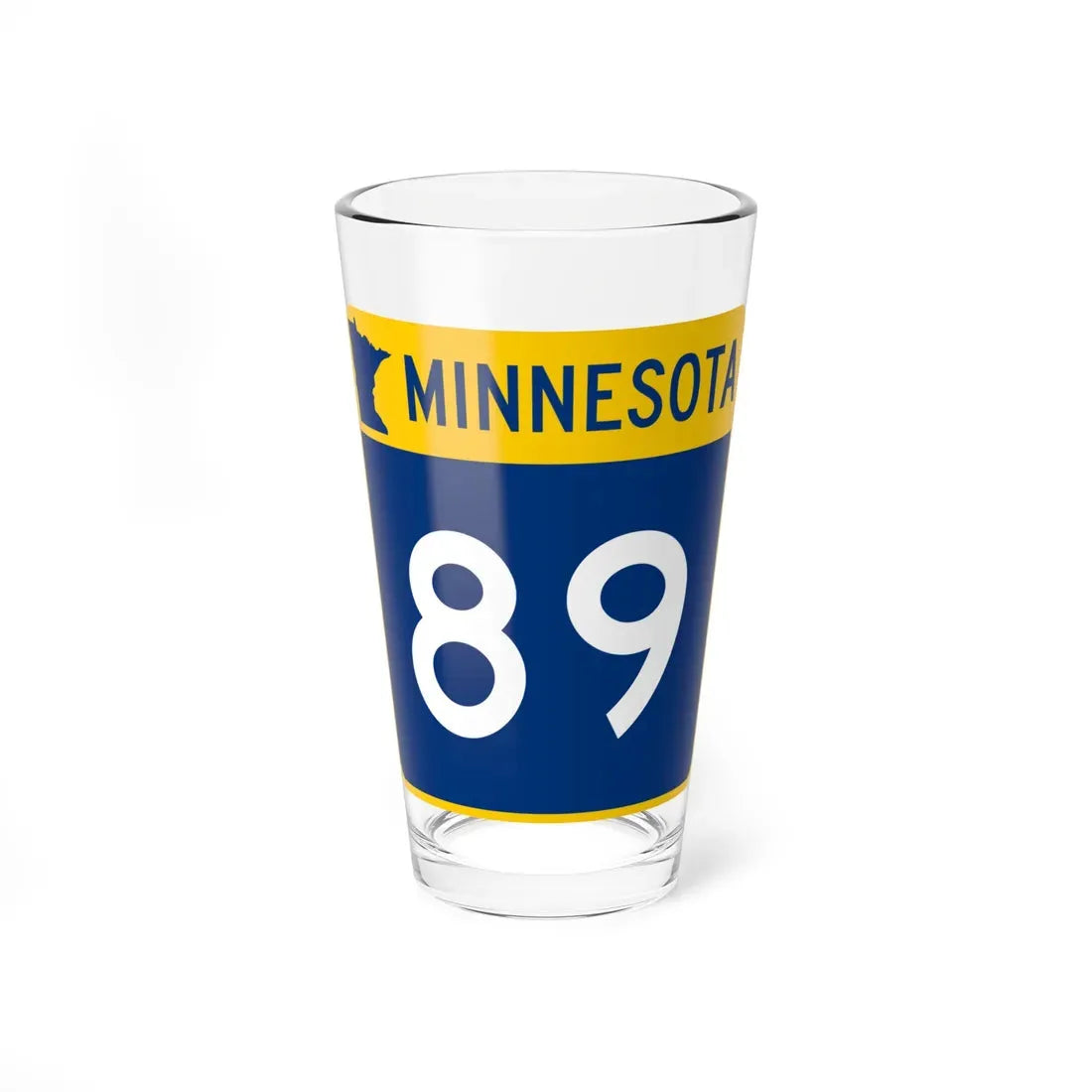 MN-89 (Minnesota) (Road Sign) Pint Glass 16oz 16oz - Go Mug Yourself