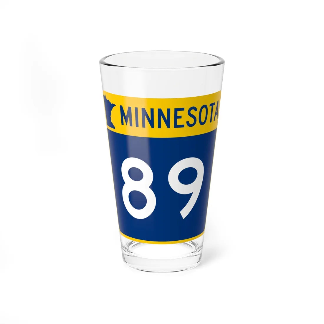 MN-89 (Minnesota) (Road Sign) Pint Glss 16oz 16oz - Go Mug Yourself