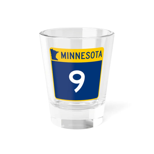 MN-9 (Minnesota) (Road Sign) Shot Glass 1.5oz 1.5oz - Go Mug Yourself