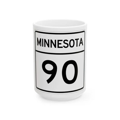 MN-90 1948 (Minnesota) (Road Sign) White Coffee Mug 15oz - Go Mug Yourself