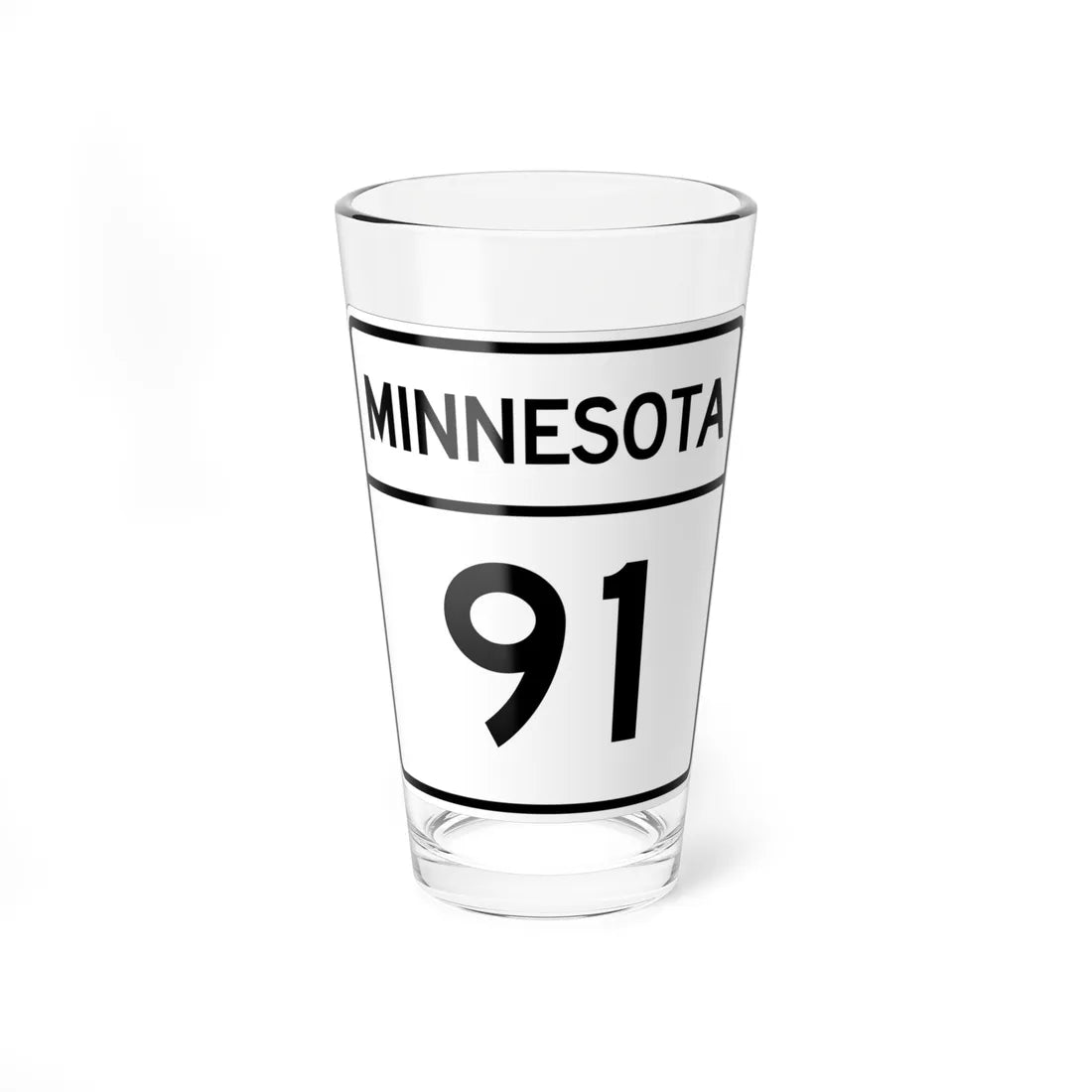 MN-91 1948 (Minnesota) (Road Sign) Pint Glass 16oz 16oz - Go Mug Yourself