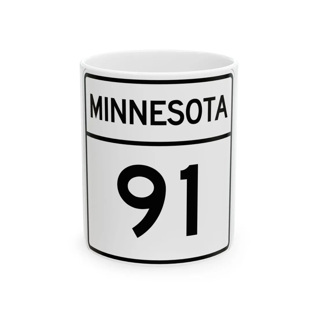 MN-91 1948 (Minnesota) (Road Sign) White Coffee Mug 11oz - Go Mug Yourself