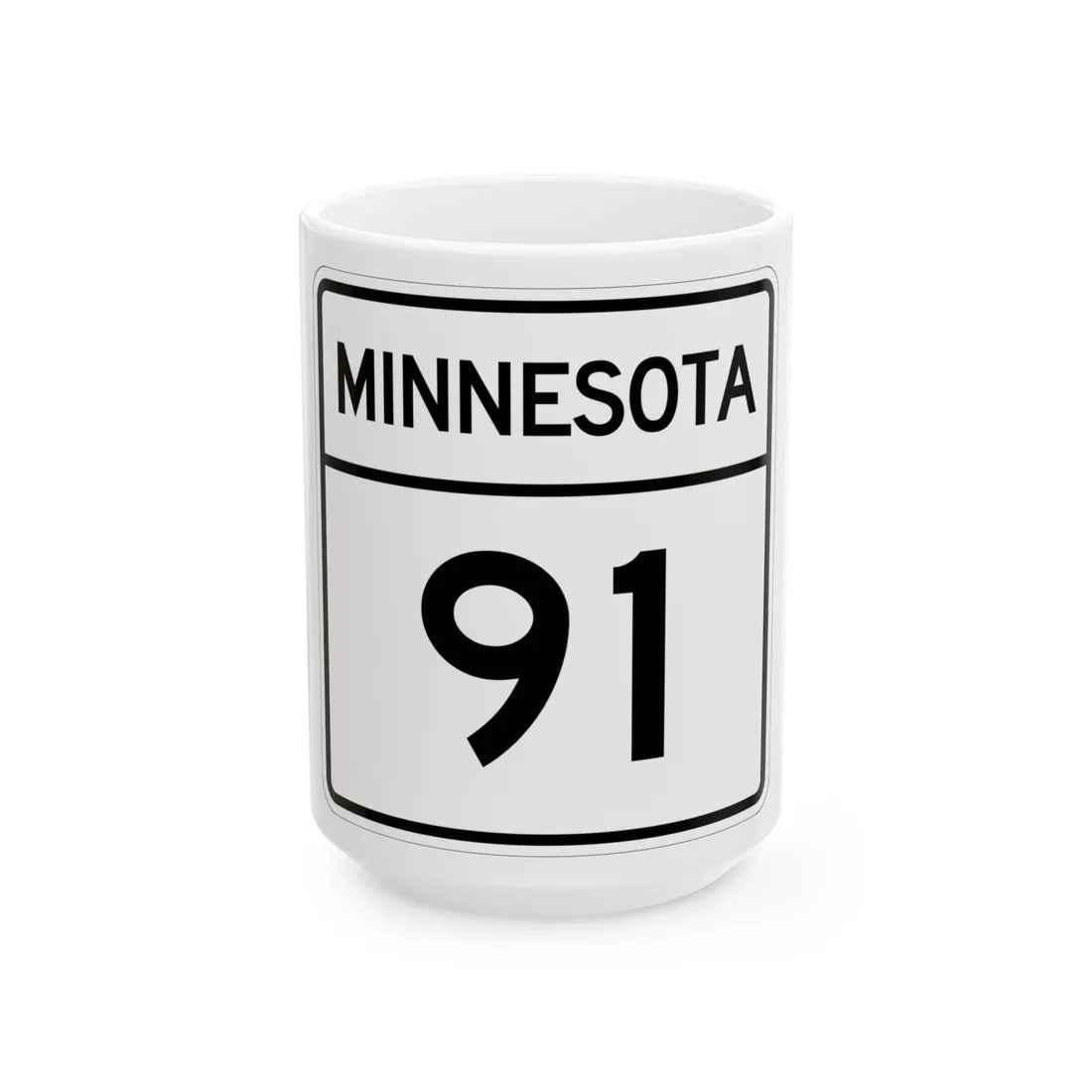 MN-91 1948 (Minnesota) (Road Sign) White Coffee Mug 15oz - Go Mug Yourself