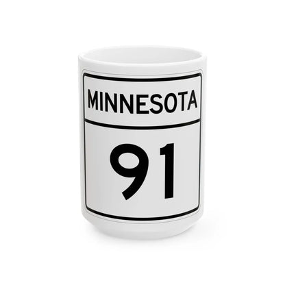 MN-91 1948 (Minnesota) (Road Sign) White Coffee Mug 15oz - Go Mug Yourself