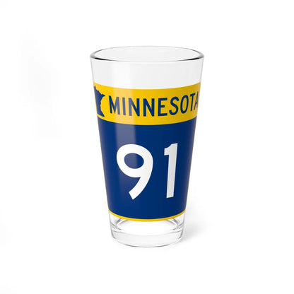 MN-91 (Minnesota) (Road Sign) Pint Glss 16oz 16oz - Go Mug Yourself