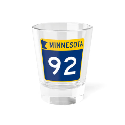 MN-92 (Minnesota) (Road Sign) Shot Glass 1.5oz 1.5oz - Go Mug Yourself