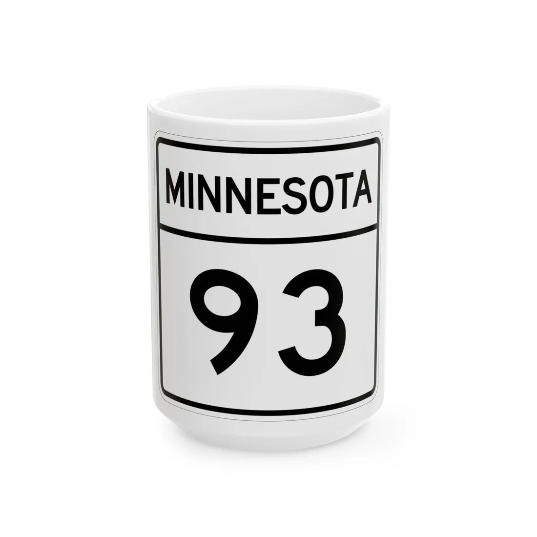 MN-93 1948 (Minnesota) (Road Sign) White Coffee Mug 15oz - Go Mug Yourself