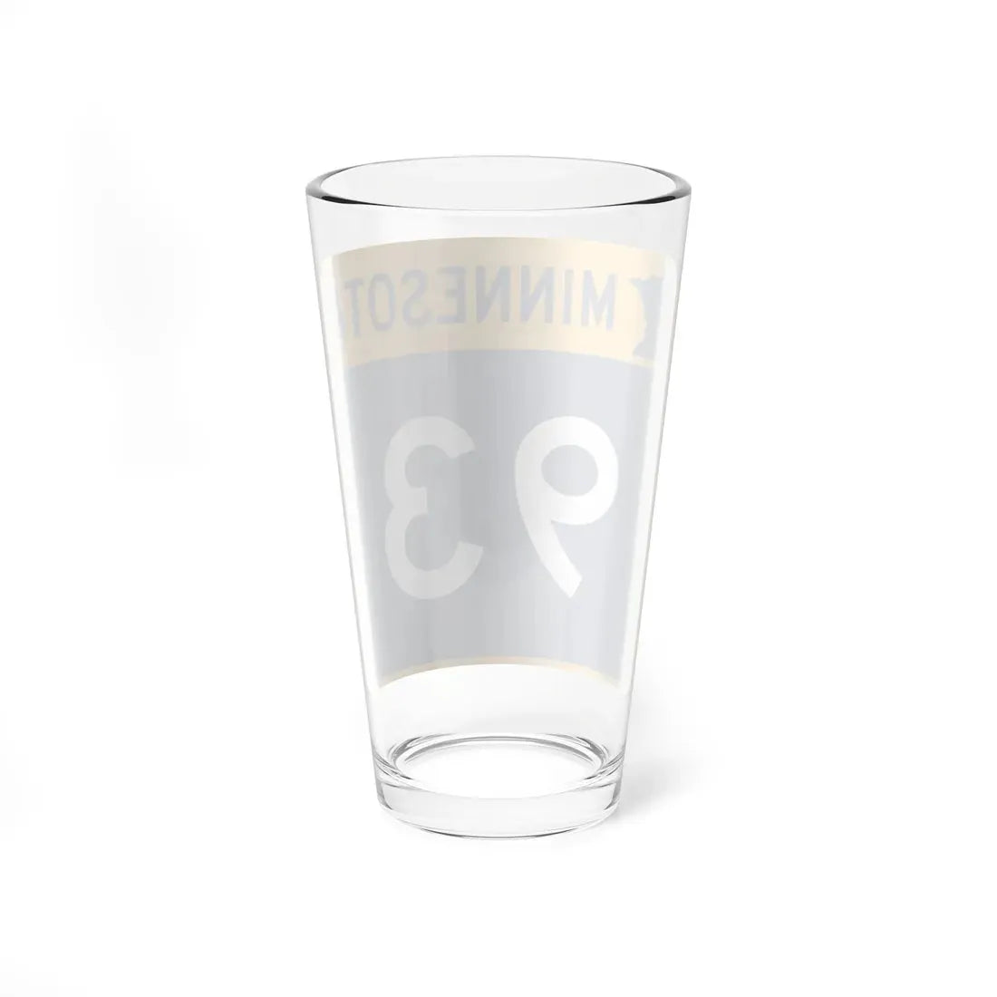 MN-93 (Minnesota) (Road Sign) Pint Glass 16oz - Go Mug Yourself