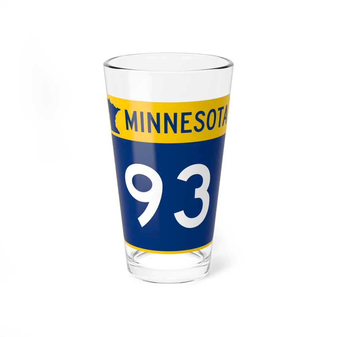 MN-93 (Minnesota) (Road Sign) Pint Glss 16oz 16oz - Go Mug Yourself