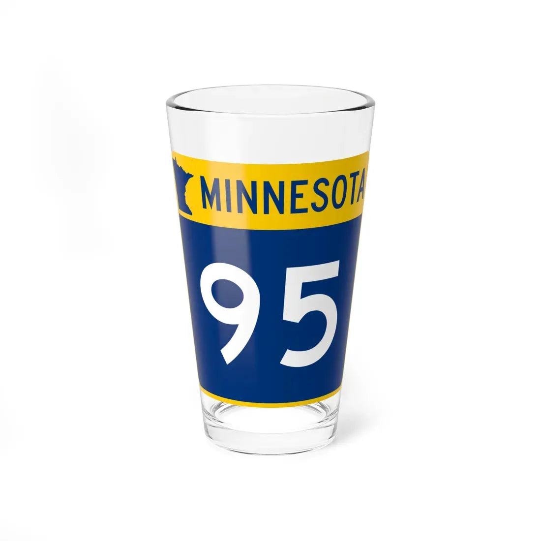 MN-95 (Minnesota) (Road Sign) Pint Glass 16oz 16oz - Go Mug Yourself