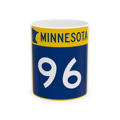 MN-96 (Minnesota) (Road Sign) White Coffee Mug 11oz - Go Mug Yourself