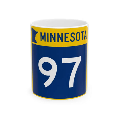 MN-97 (Minnesota) (Road Sign) White Coffee Mug 11oz - Go Mug Yourself