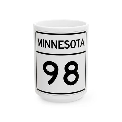 MN-98 1948 (Minnesota) (Road Sign) White Coffee Mug 15oz - Go Mug Yourself