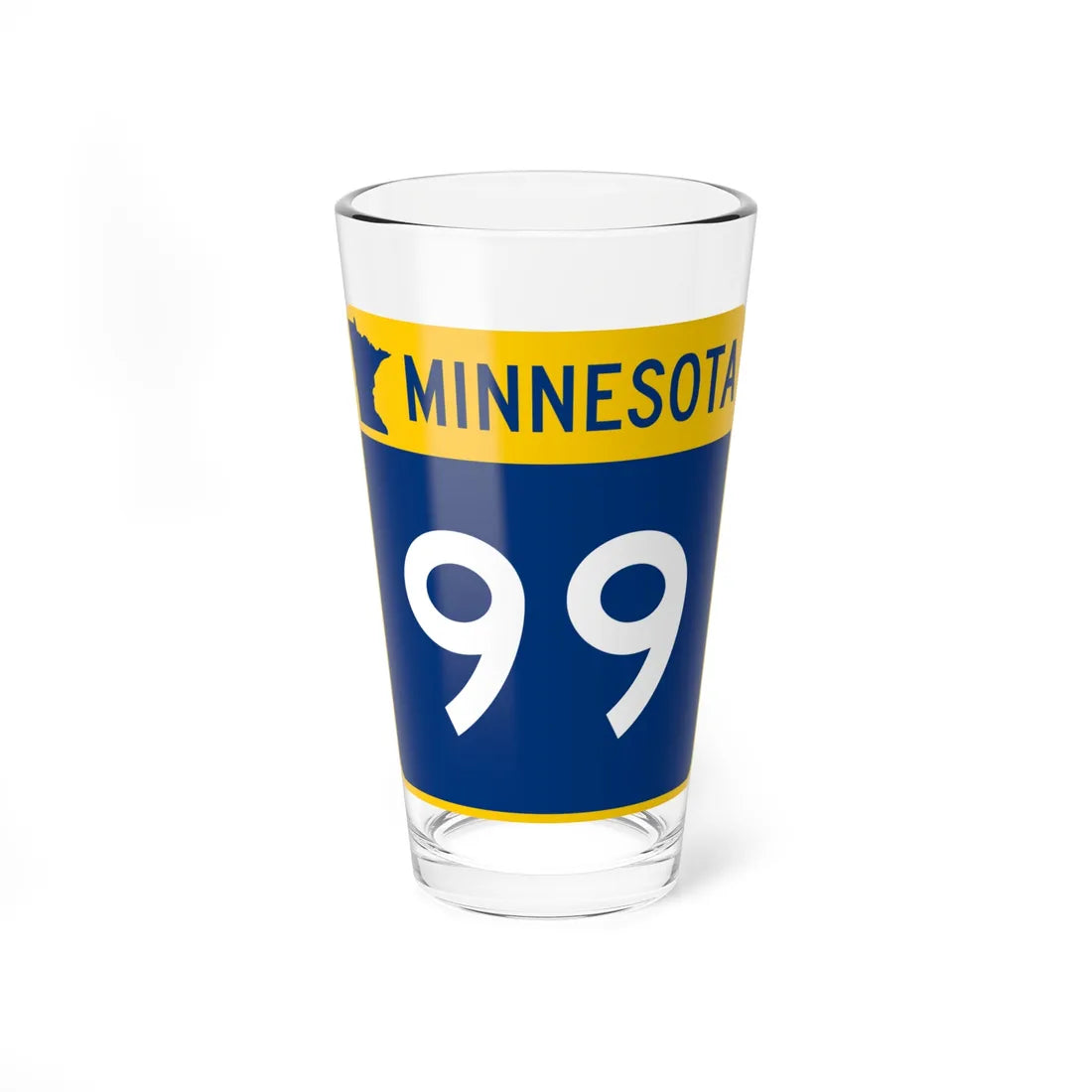 MN-99 (Minnesota) (Road Sign) Pint Glass 16oz - Go Mug Yourself