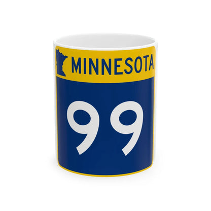 MN-99 (Minnesota) (Road Sign) White Coffee Mug 11oz - Go Mug Yourself