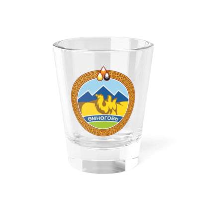 Mn coa ömnögovi aimag 2011 (Mongolia) (Coat of Arms) Shot Glass 1.5oz 1.5oz - Go Mug Yourself
