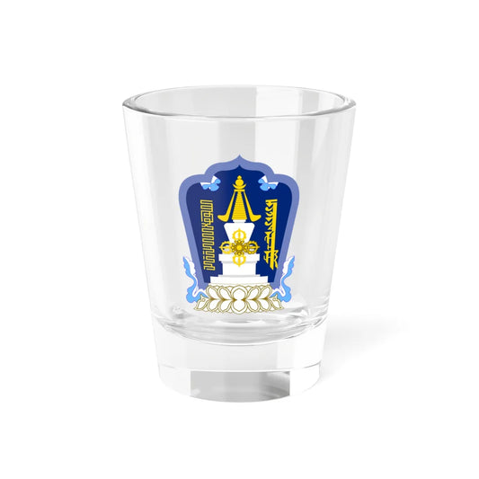 Mn coa övörkhangai aimag (Mongolia) (Coat of Arms) Shot Glass 1.5oz 1.5oz - Go Mug Yourself