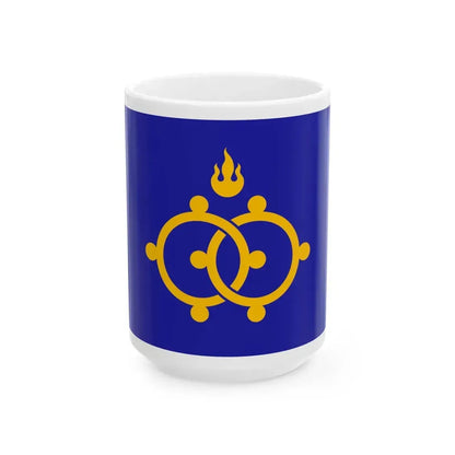 Mn flag darkhan uul aymag (Mongolia) White Coffee Mug 15oz - Go Mug Yourself